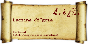 Laczina Ágota névjegykártya